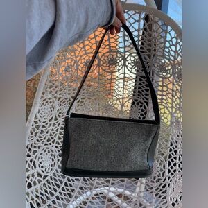 Coach Bleecker Wool Made in USA Black Shoulder Bag